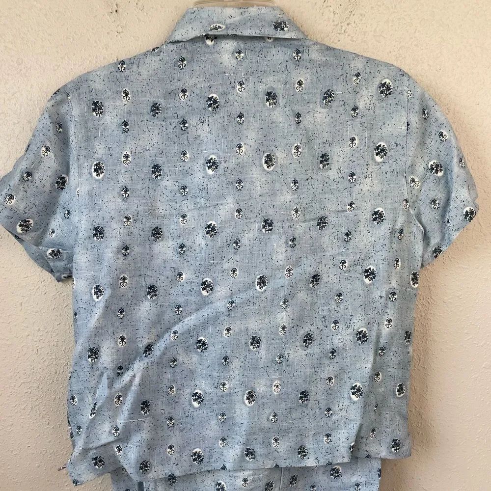 Carol Anderson Matching Linen Button Down Shirt and Crop Pants Size M EUC - Picture 5 of 10